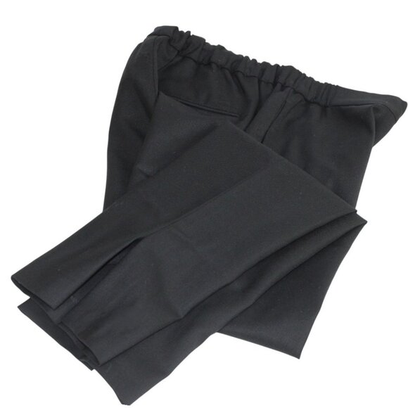 Nili Lotan Chelsea Jet Black Tailored Fit Elastic Waist Vent Hem Pants Size 2 - Picture 11 of 11